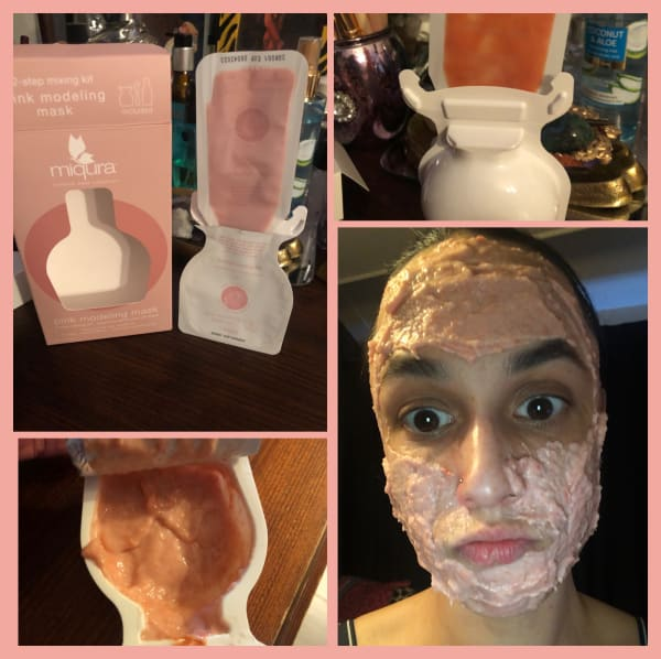 beautybyash miqura pink clay modelling mask monster