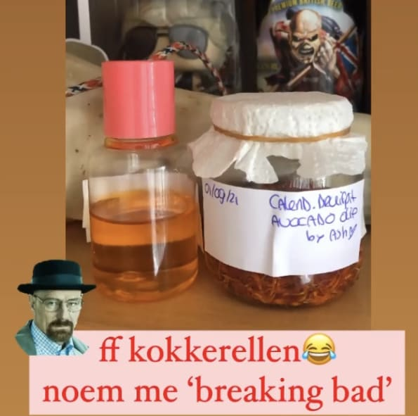 breaking bad diy oils essential oils calendula jojoba olie huid homemade zelfverzorging