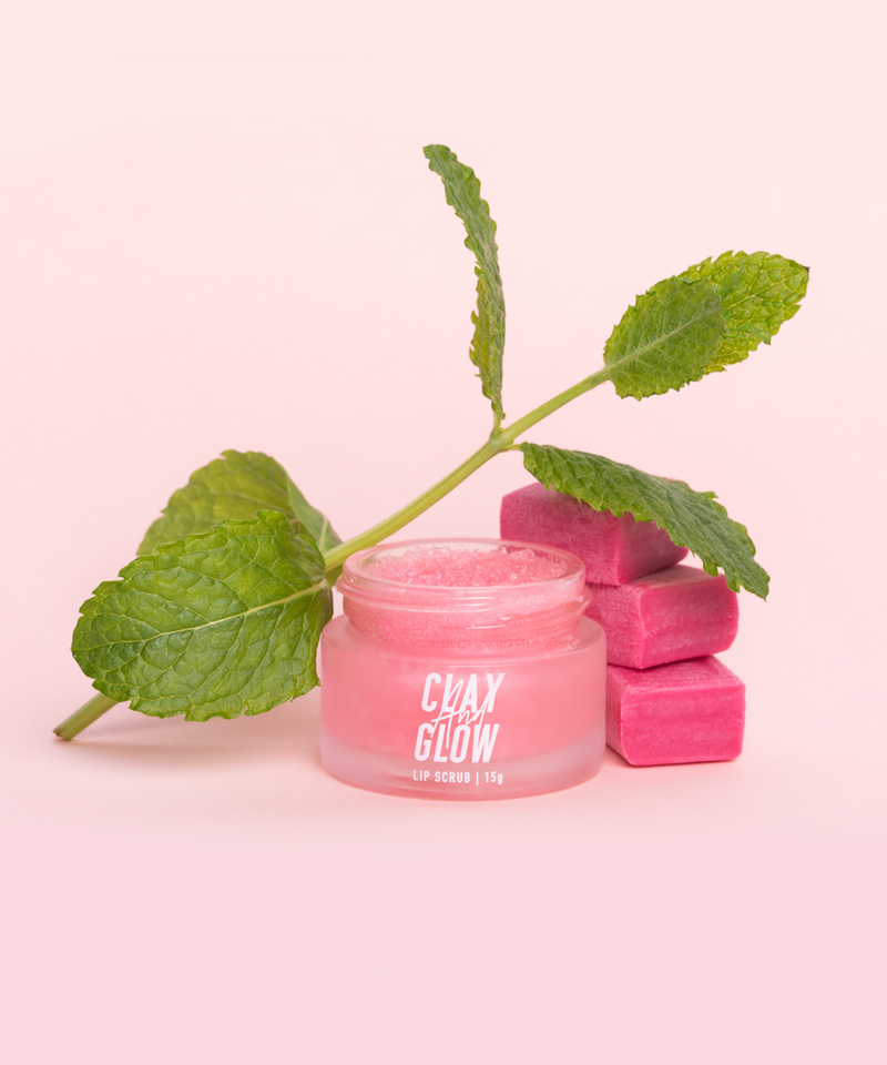 beautybyash clay and glow lipscrub weareeves bubblegum mint